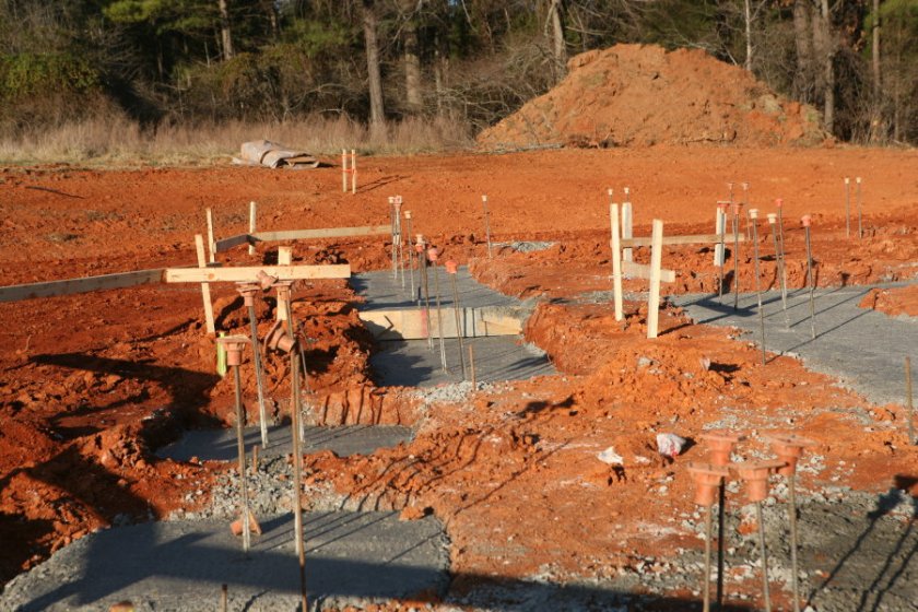 Loggia footings, detail