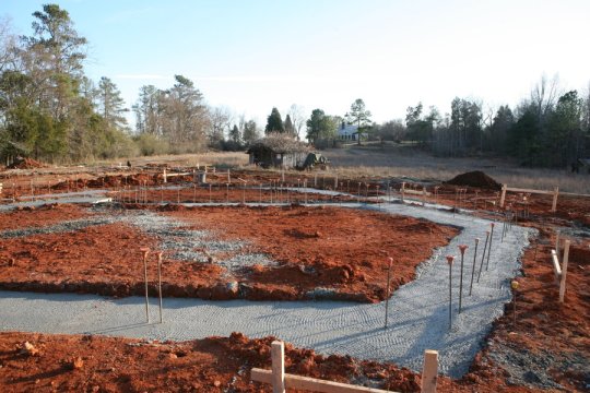 Music Room footings, western end