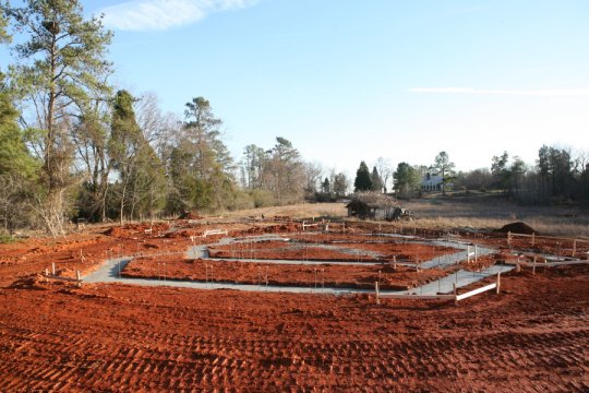 North view of footings