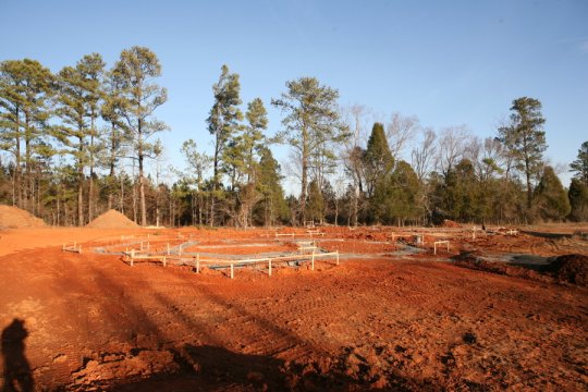 West view of footings